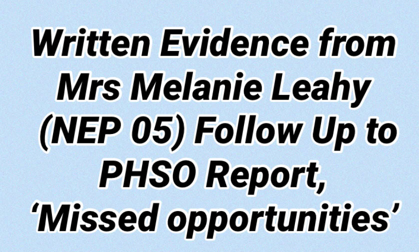 PACAC Written Evidence of Melanie Leahy